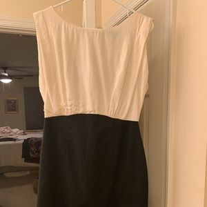 French connection black and cream color blocked mini